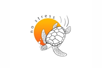 design unique modern sea turtle logo and mascot for your brand