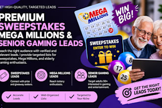 give richer premium takes sweeps leads, mega million leads, elderly gambler lead
