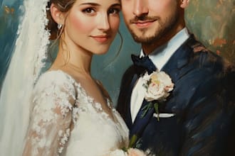 oil painting portrait and illustrations
