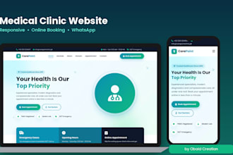 design a medical clinic or doctor website with online booking