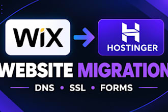 migrate your wix website to hostinger with dns and SSL setup