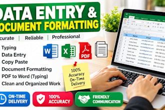 do data entry and document formatting