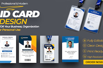 design a professional id card for your business
