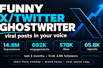 ghostwrite funny viral x twitter posts for you