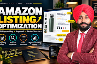 do amazon listing optimization with SEO copywriting and keywords