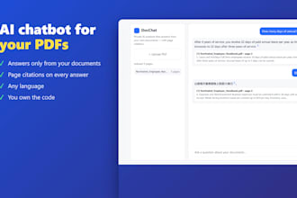 build an ai chatbot trained on your PDF documents