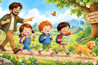 illustrate children story book illustration, story book