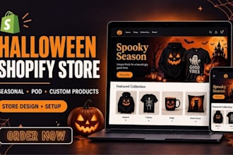 build halloween shopify store seasonal product pod store