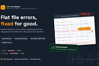 fix flat file upload errors and suppressed listings on your amazon