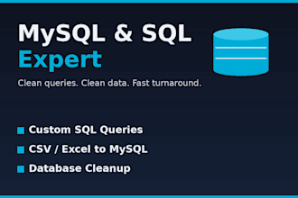 write custom sql queries and clean databases
