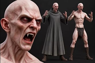 repose metahuman vampire,horror npc character, humanoid rig3d,unreal ready files