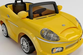 be your product 3d cad design for baby toy, ride on toy car design