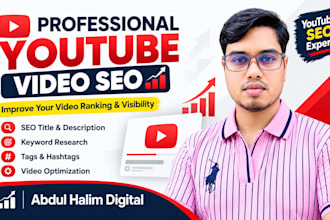 professional youtube video SEO to improve ranking