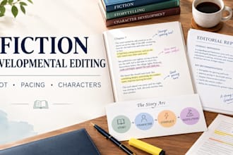 developmental edit your fiction novel for plot, pacing and characters