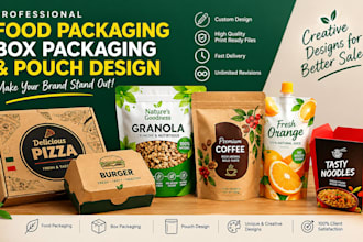 food packaging, box packaging, pouch design