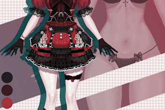 draw a 2d vtuber illustration rtr