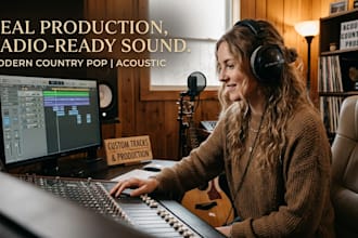 produce a modern female country pop or acoustic backing track