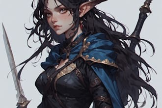 do a unique dnd horror character art , dnd fantasy charecter