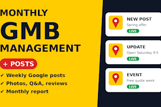do monthly google my business management and gmb posts for local seo