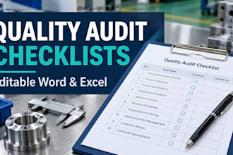 create practical quality audit checklists and sop templates
