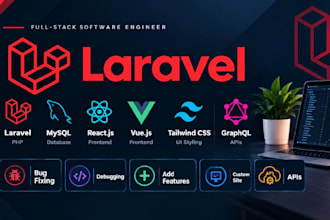 fix, debug, or add features to your laravel PHP application