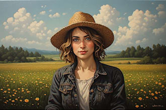hand paint a custom landscape and portrait oil painting