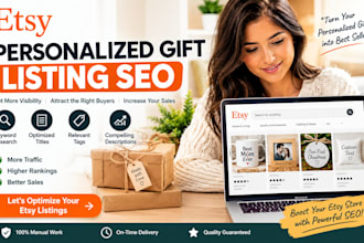 optimize etsy personalized gift listings with seo keywords and tags
