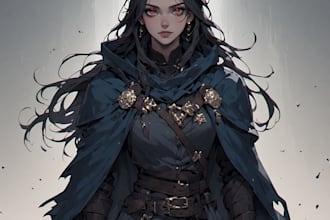 make unique dnd horror character art , dnd fantasy charecter