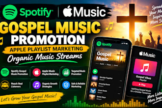 apple gospel music promotion apple playlist marketing organic music streams