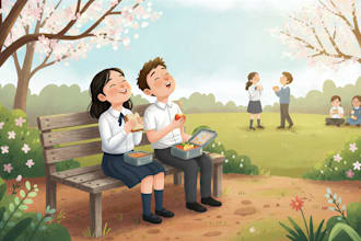 illustrate children story book illustration watercolor
