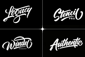 design a typographic wordmark, typography letter logo