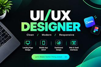 design or redesign modern website UI UX and landing page in figma