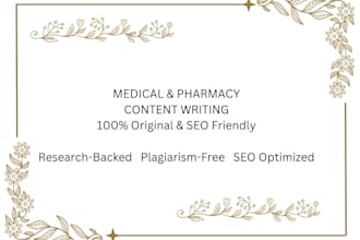 write professional medical and pharmacy content