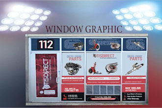 window graphic,  shop front , window sign, or store front