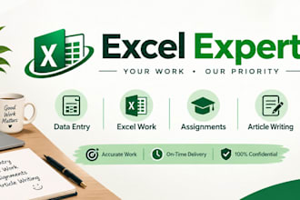 do data entry, ms excel, ms word formatting and inpage urdu typing
