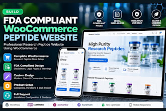 build fda compliant peptide website, research peptide