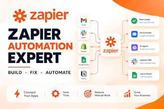 build and fix zapier automation workflows