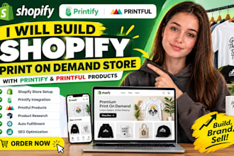 build shopify print on demand store with printify printful products