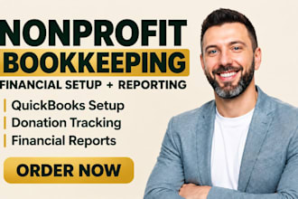 set up nonprofit bookkeeping, quickbooks and financial reporting