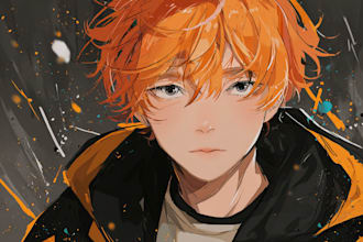 draw a professional anime illustration