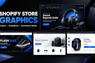 create professional shopify banners and ecommerce graphics