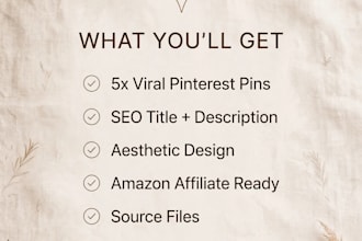 design 5 viral aesthetic pinterest pins for amazon affiliate marketing