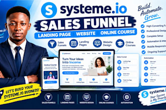 build systeme io website systeme io online course funnel systeme io landing page