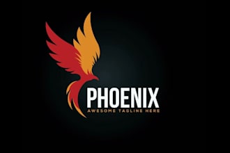 create  high  quality  bird  icon  logo design  for  your  brand