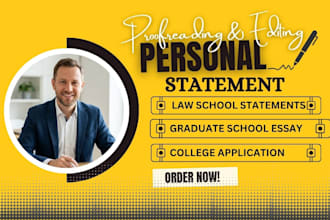 edit your law school personal statement, graduate and college application essay