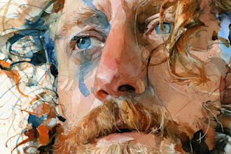 paint weird, abstract watercolor portraits for unique people