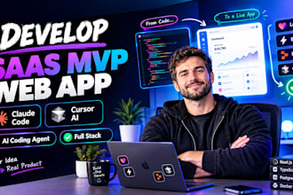 develop saas mvp, web app, claude code, cursor ai, ai coding agent, full stack