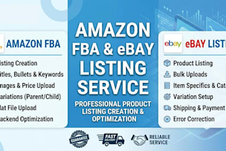 do amazon fba product listing and ebay product listing