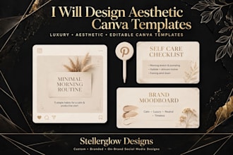 design aesthetic canva templates for instagram and pinterest