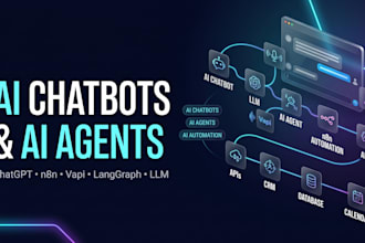 build ai chatbot and ai agents using chatgpt, n8n, llm, vapi, API key, langgraph